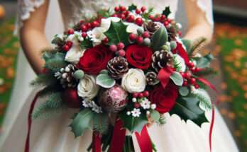 bouquet da sposa natalizio