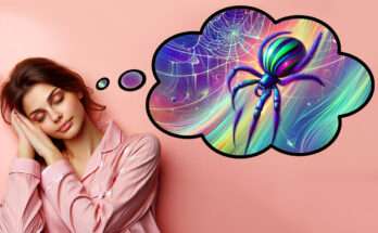 donna che dorme e sogna ragni