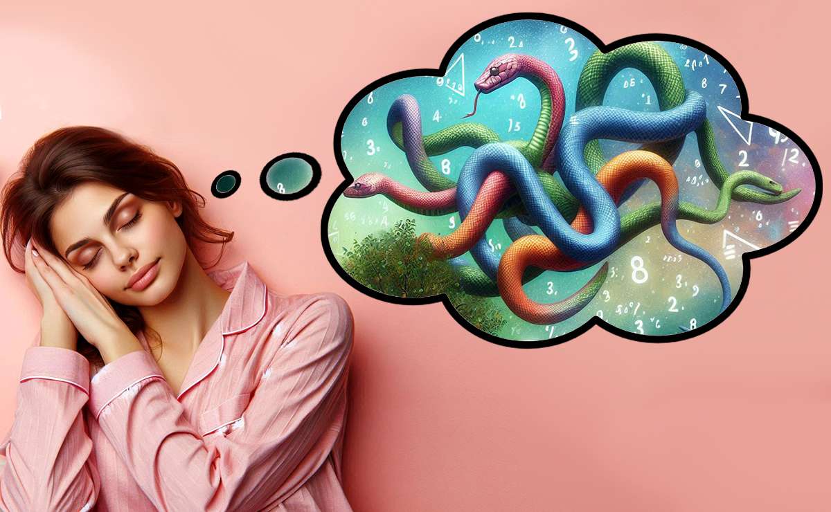 donna dorme e sogna serpenti