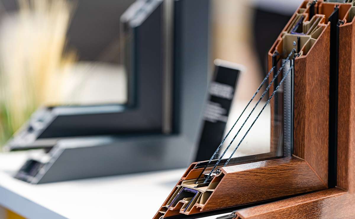 Dettaglio di infissi su misura con materiali e strutture di alta qualità, ideali per garantire resistenza e isolamento termico.