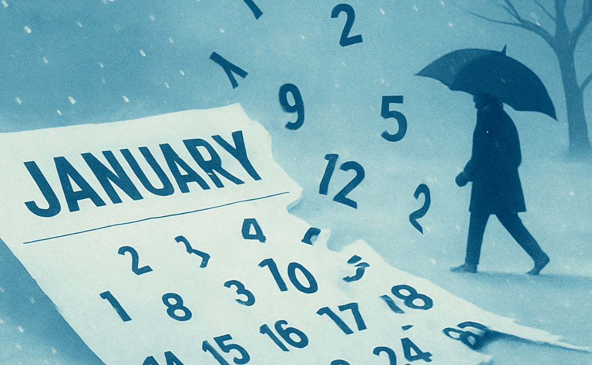 Calendario di gennaio con giorni che sembrano allungarsi