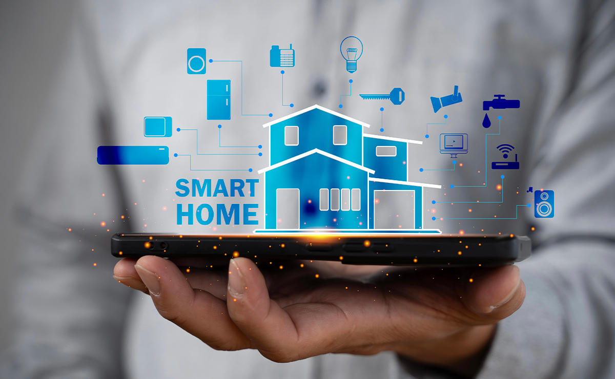 Rappresentazione di una casa smart