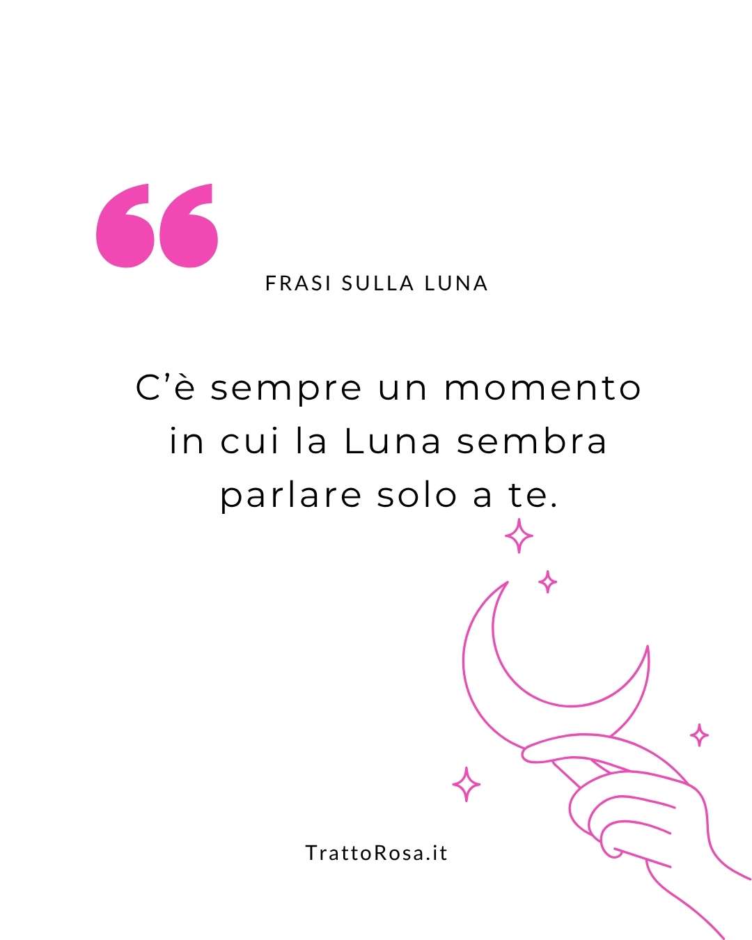 grafica sfondo bianco, immagine stilizzata di mano che tiene la luna
